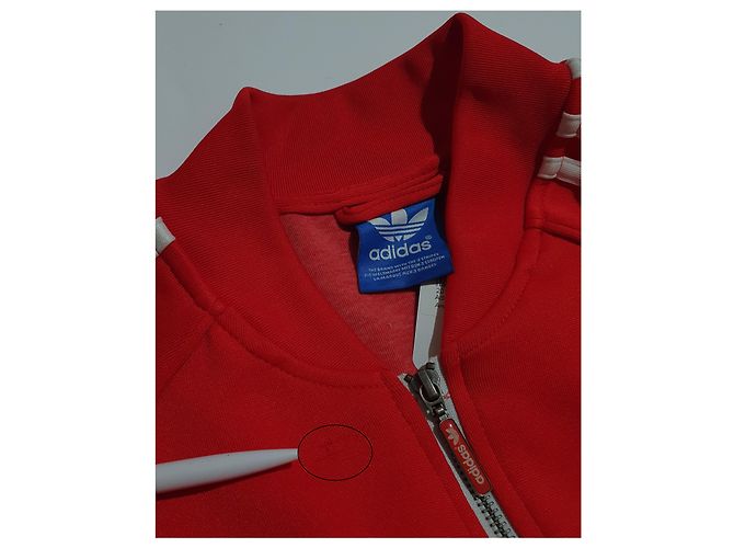 Giacca Adidas Rossa e Bianca Bianco Rosso - vista 7