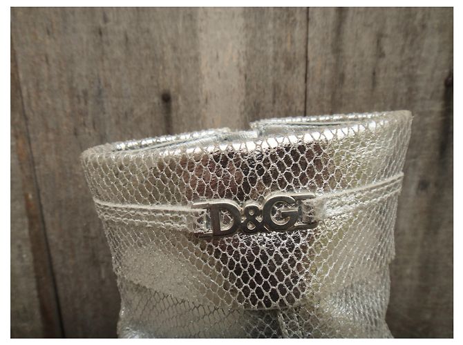 Botines Dolce & Gabbana Junior p 39 Plata - vista 2