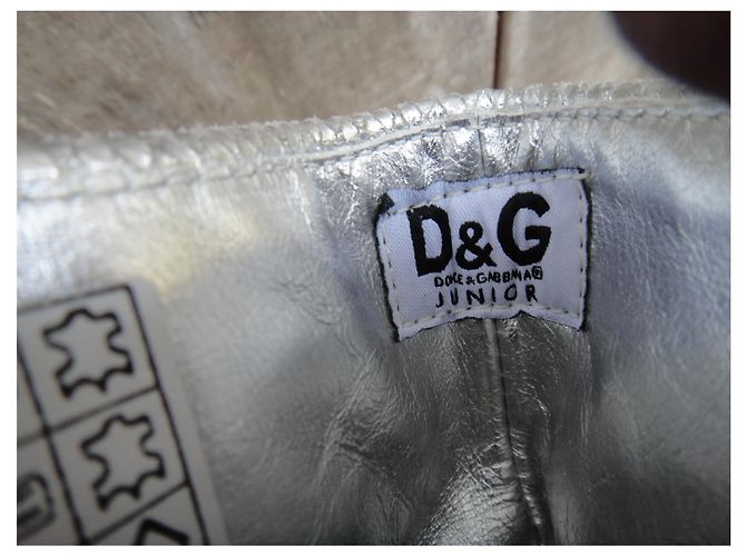 Botines Dolce & Gabbana Junior p 39 Plata - vista 7