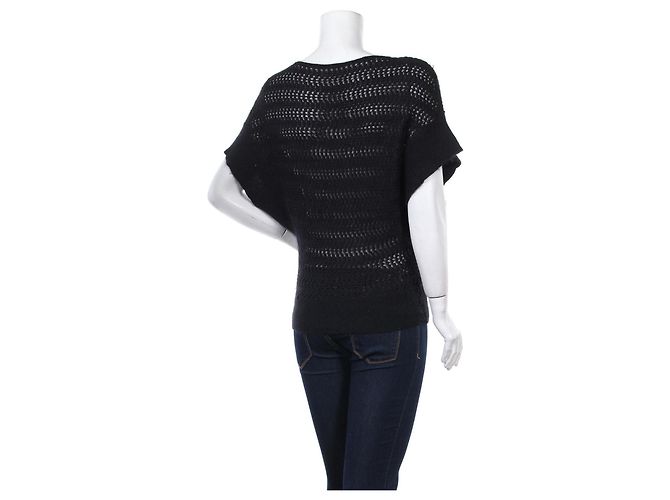 Club Monaco Pullover Schwarz Wolle und Angora XS - Ansicht 2
