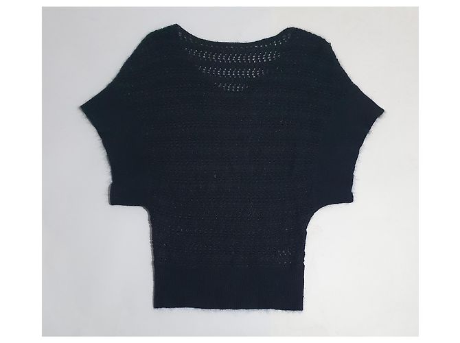 Club Monaco Pullover Schwarz Wolle und Angora XS - Ansicht 3