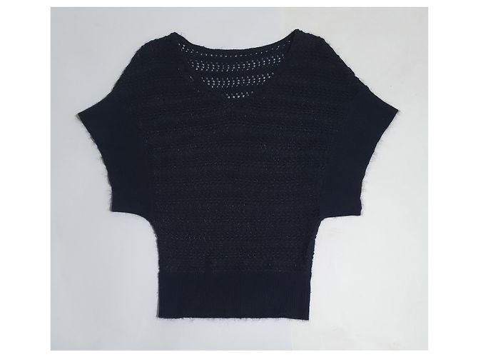 Club Monaco Pullover Schwarz Wolle und Angora XS - Ansicht 4