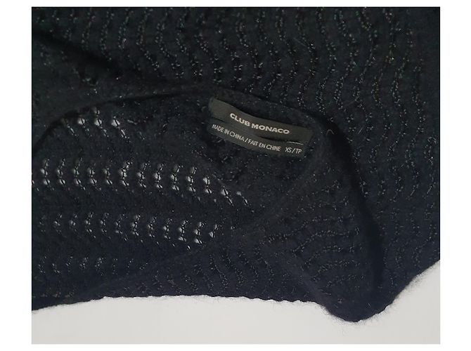 Club Monaco Pullover Schwarz Wolle und Angora XS - Ansicht 5