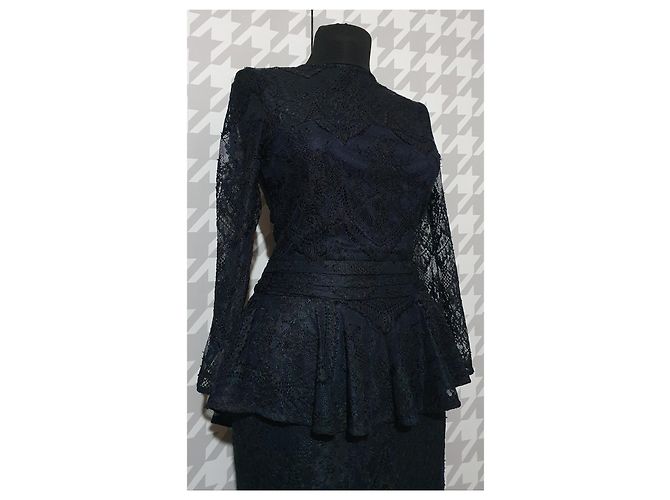 Ganni Larkin Spitzenkleid schwarz - Ansicht 2