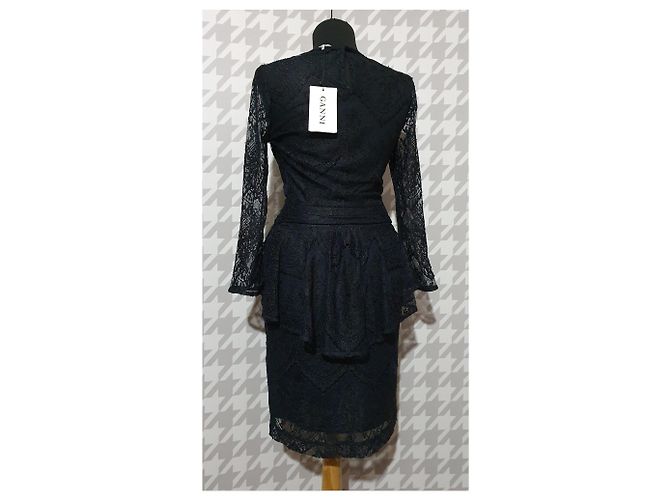 Ganni Larkin Spitzenkleid schwarz - Ansicht 4