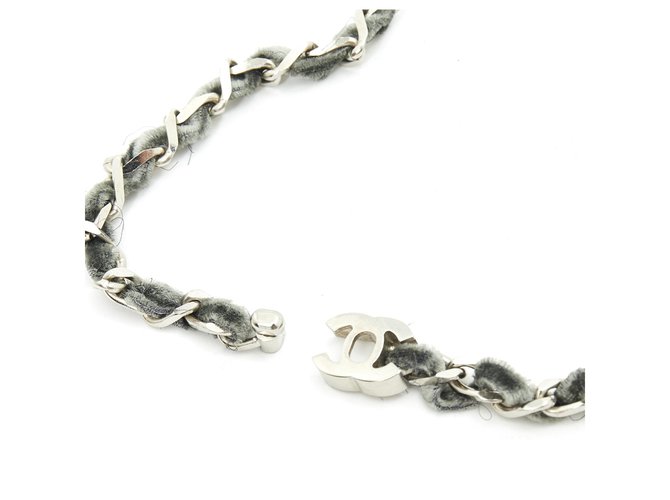 Chanel LOCKER SILVER VELVET T.80 Silber - Ansicht 2