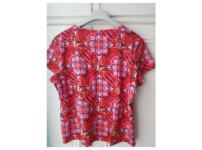 Kelly Camiseta Hermès de algodón roja - vista 4