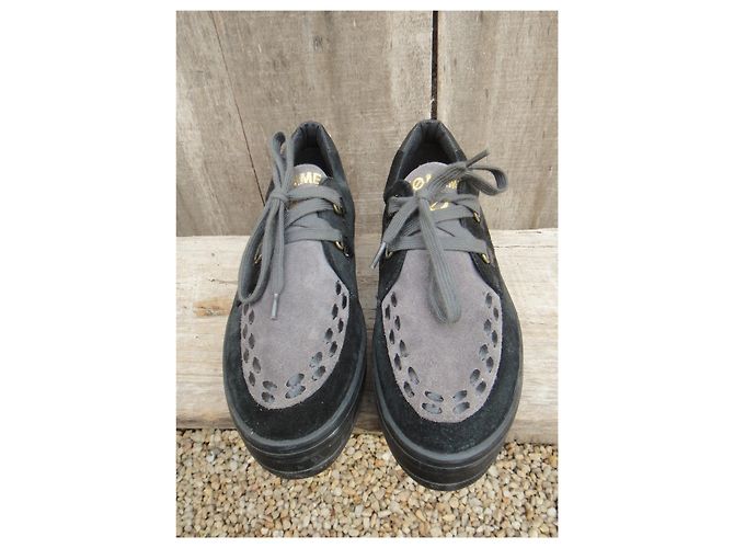 Creepers No Name neri in pelle di cervo taglia 39 Nero - vista 3