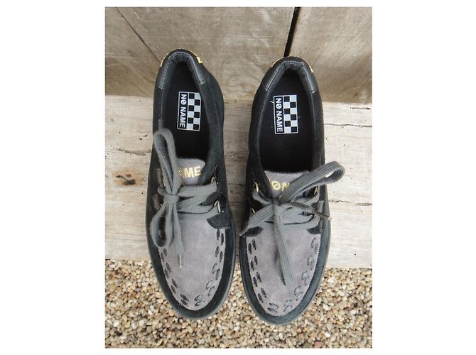Creepers No Name neri in pelle di cervo taglia 39 Nero - vista 4