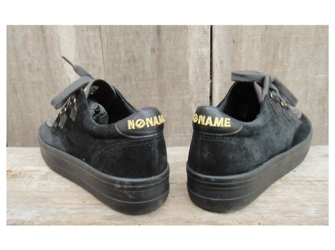 Creepers No Name neri in pelle di cervo taglia 39 Nero - vista 5