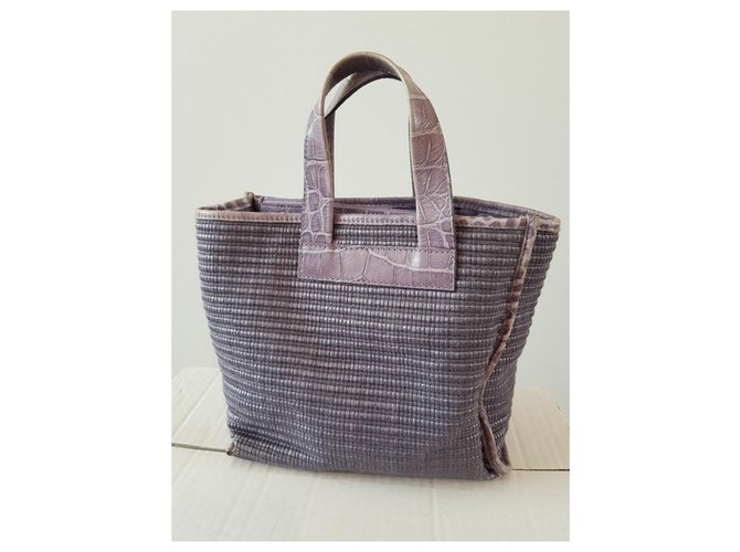 Furla borsa rafia e pelle Beige - vista 2