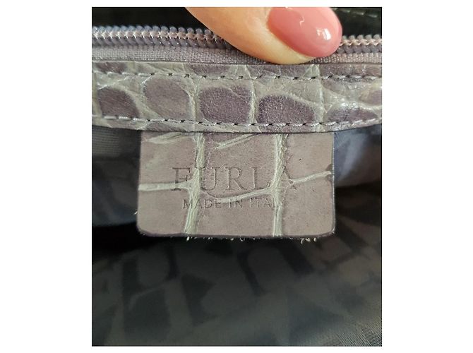 Furla borsa rafia e pelle Beige - vista 5