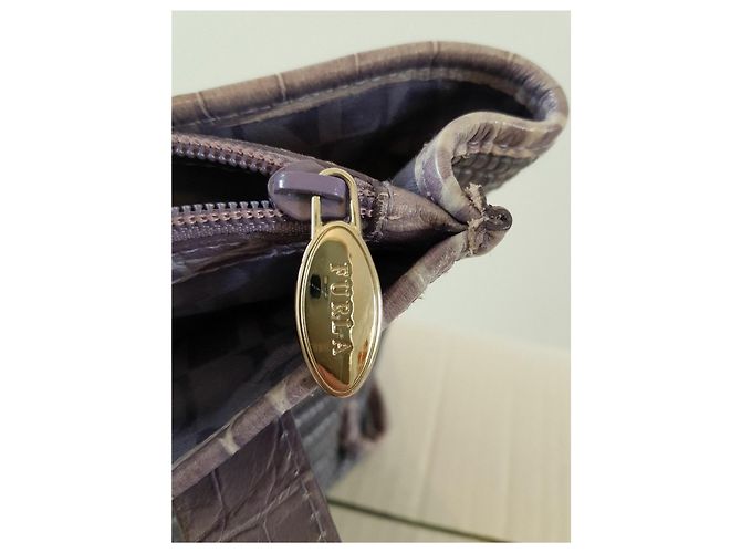 Furla borsa rafia e pelle Beige - vista 8