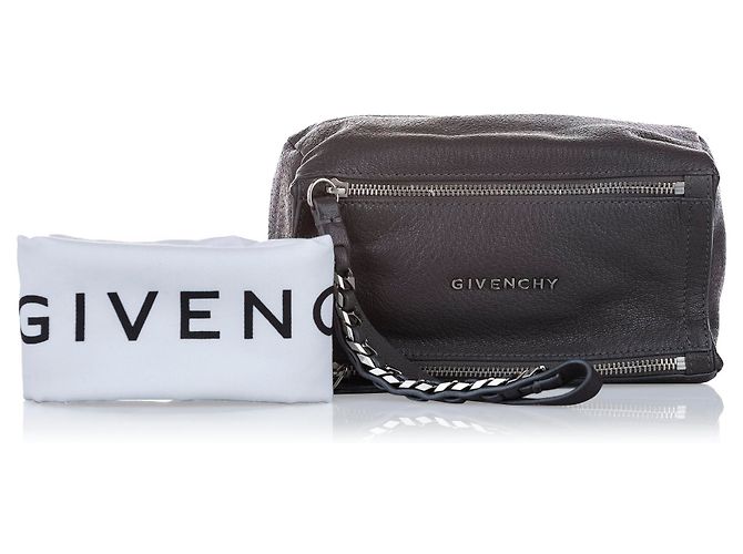 Pochette in pelle Pandora grigia Givenchy - vista 8