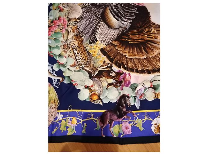 Hermès Flora y fauna de Texas Azul oscuro - vista 7