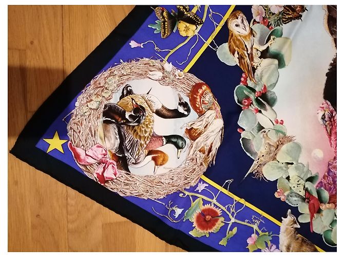 Hermès Flora y fauna de Texas Azul oscuro - vista 9