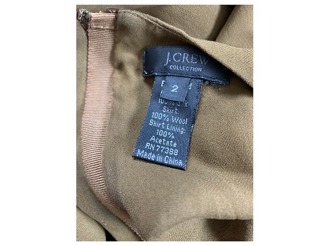 Abito J.Crew marrone in seta e lana - vista 3