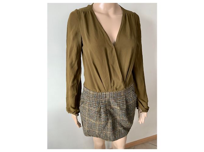 Abito J.Crew marrone in seta e lana - vista 5