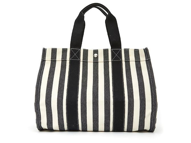 Cannes Hermès CANNE GM NERE BIANCHE NUOVE Nero Crudo - vista 2