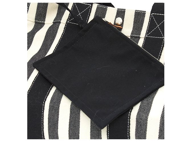 Cannes Hermès CANNE GM NERE BIANCHE NUOVE Nero Crudo - vista 5