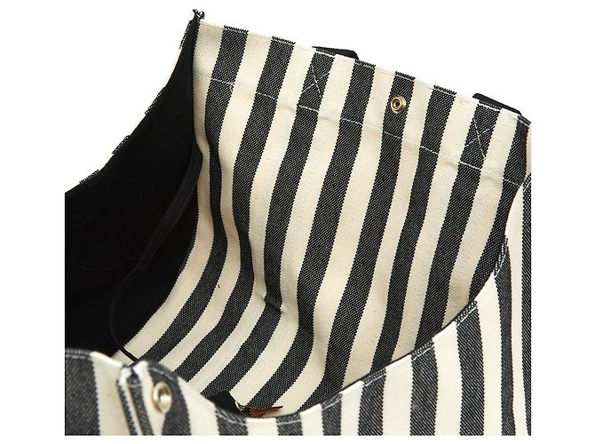 Cannes Hermès CANNE GM NERE BIANCHE NUOVE Nero Crudo - vista 7