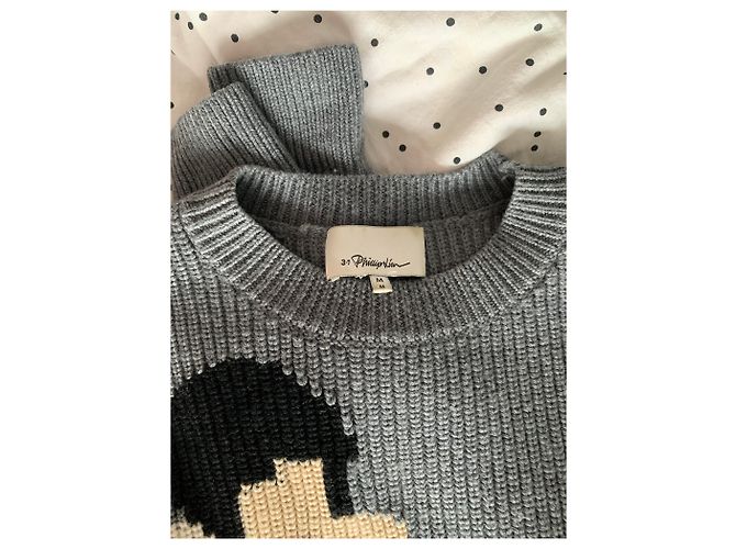 3.1 Phillip Lim Grauer Wollpullover Unisex - Ansicht 2