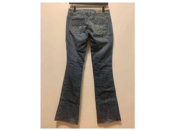Jeans ROCCOBAROCCO Azul Marino Algodón Cristales - vista 4