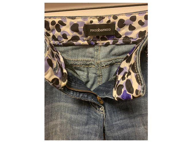 Jeans ROCCOBAROCCO Azul Marino Algodón Cristales - vista 5