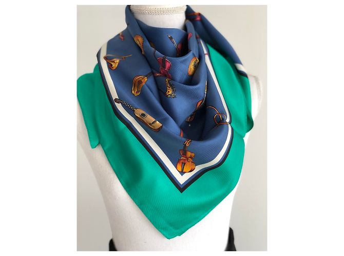 Sciarpa in seta vintage Karl Lagerfeld Verde scuro - vista 5