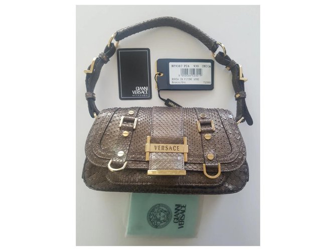 Gianni Versace Clutch Bag Python Bronze - Ansicht 3