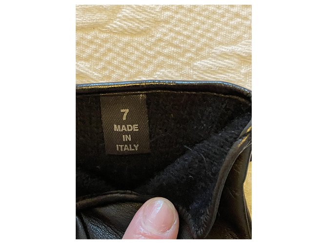 Prada Lederhandschuhe Schwarz Kaschmir - Ansicht 4