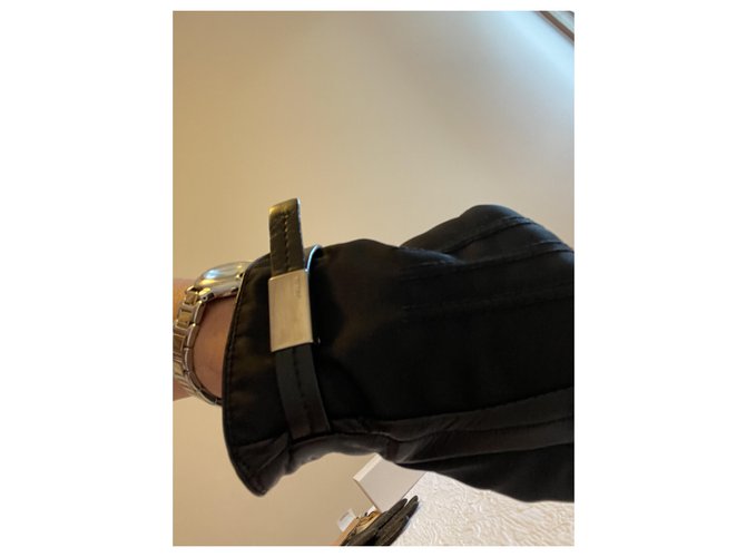 Prada Lederhandschuhe Schwarz Kaschmir - Ansicht 7