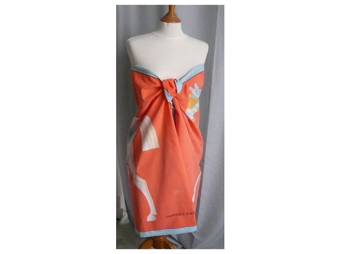Hermès HERMES Vintage Baumwolle Pareo Mehrfarben - Ansicht 8