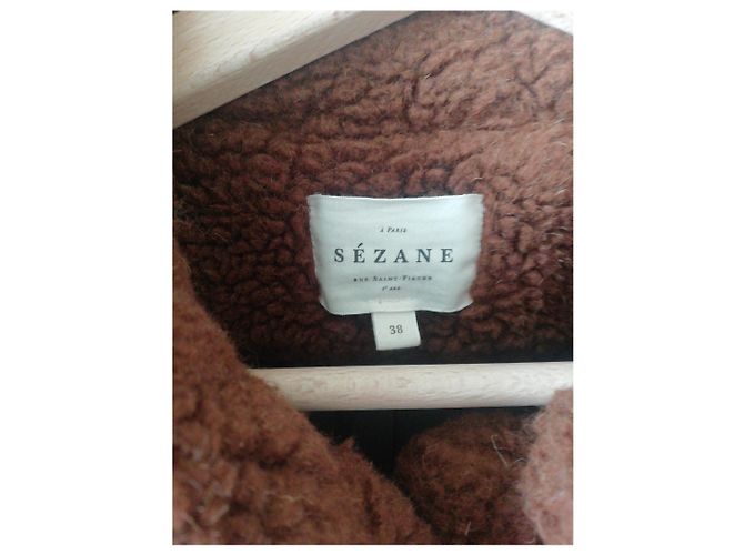 Abrigo SéZane Isae Marrón Oscuro - vista 2