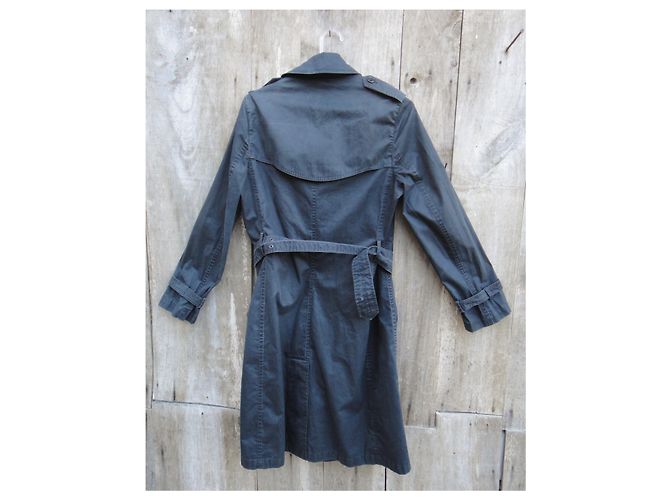 Gabardina Burberry negra de algodón Negro - vista 10