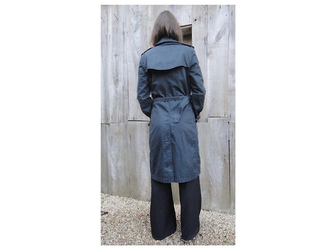 Gabardina Burberry negra de algodón Negro - vista 3