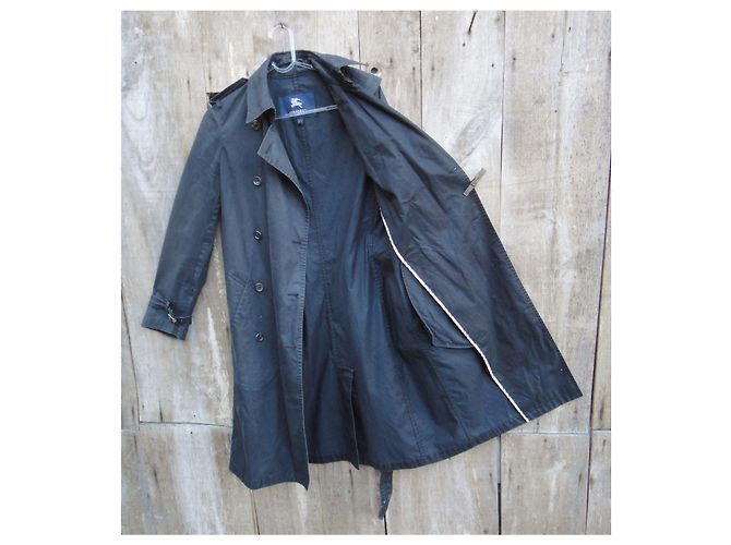 Gabardina Burberry negra de algodón Negro - vista 7