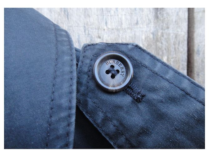 Gabardina Burberry negra de algodón Negro - vista 9