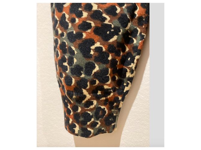 Apc Maglia multicolore in misto cotone cashmere Marrone Stampa leopardo - vista 4