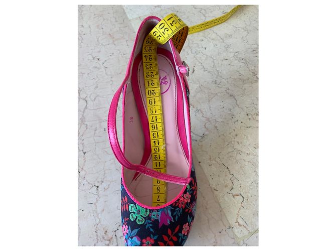 Autre Marque Décolleté Annabel Winship Swarovski Pelle Rosa - vista 2