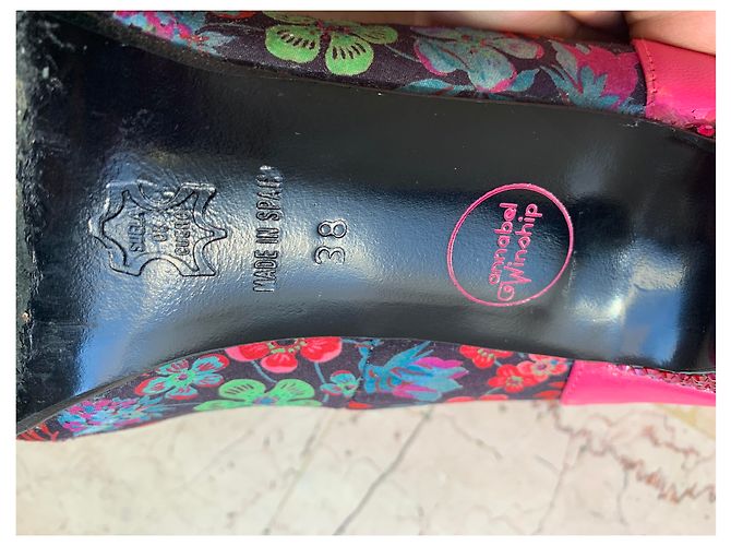 Autre Marque Décolleté Annabel Winship Swarovski Pelle Rosa - vista 6