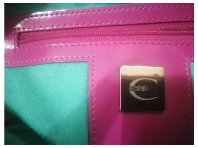 Borsa a mano Just Cavalli Fuschia Vernice - vista 3