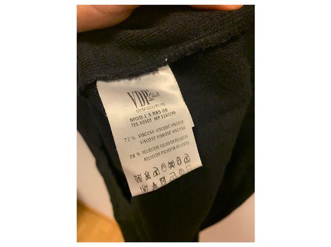 Autre Marque Vestido largo negro VDP de viscosa - vista 3