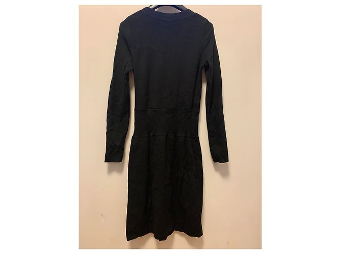 Autre Marque Vestido largo negro VDP de viscosa - vista 4