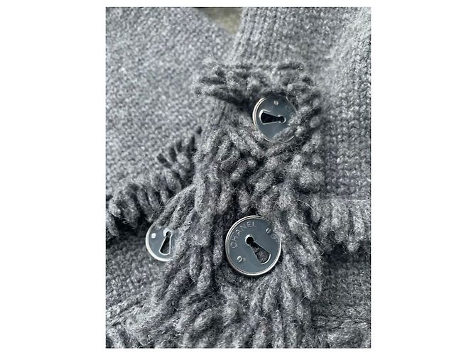 Chanel Kaschmirjacke Dunkelgrau Größe 36 Anthrazitgrau - Ansicht 3