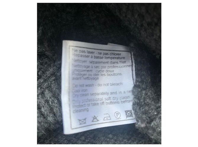Chanel Kaschmirjacke Dunkelgrau Größe 36 Anthrazitgrau - Ansicht 4
