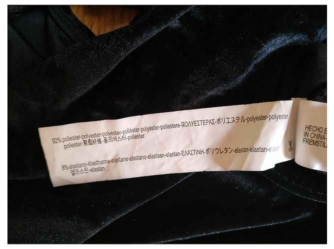 Autre Marque Bershka Stud Samt Körper Schwarz - Ansicht 4