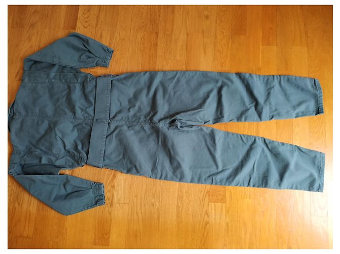 Autre Marque Mono de algodón verde azulado estilo años 80 - vista 4
