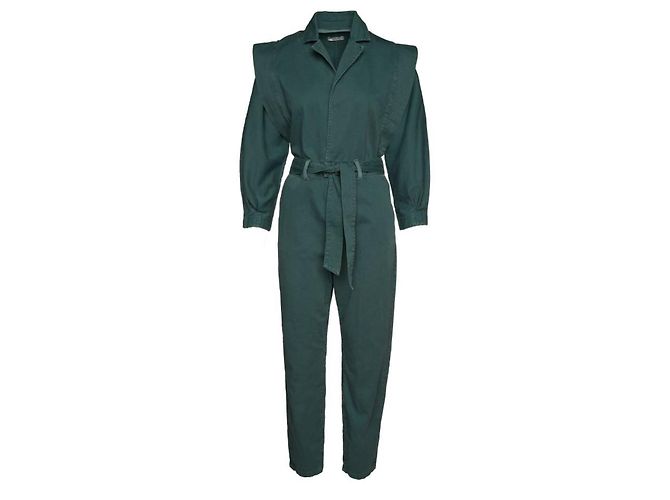 Autre Marque Mono de algodón verde azulado estilo años 80 - vista 5