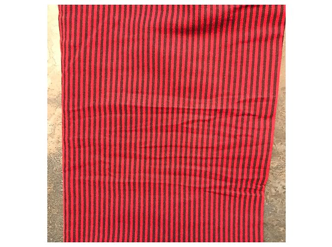 Pantalones de rayas Isabel Marant Etoile algodón negro y rojo Roja - vista 4